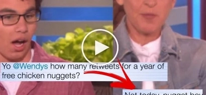 Ellen DeGeneres and Chicken Nugget Boy Are Fighting Over Twitter Record! Who Gonna Win?
