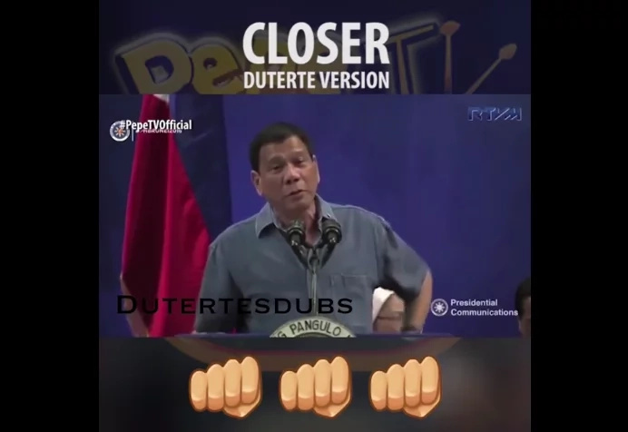RP Duterte’s Closer cover has entertained many Netizens RP Duterte’s Closer cover has entertained many Netizens