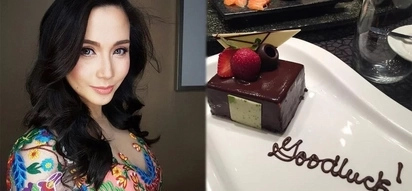 Waiters gave a ‘good luck’ dessert to Mariel Padilla due to the most adorable reason