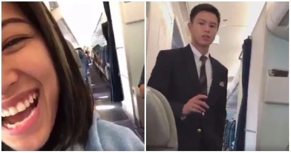 VIRAL: Watch this video of a female passenger who found the guy version of the viral pretty Flight Attendant and recorded him on video! VIRAL: Watch this video of a female passenger who found the guy version of the viral pretty Flight Attendant and recorded him on video!
