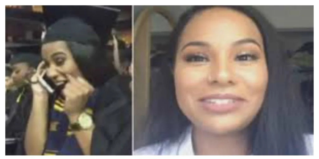 Graduate receives life-changing phone call in the middle of her graduation Graduate receives life-changing phone call in the middle of her graduation