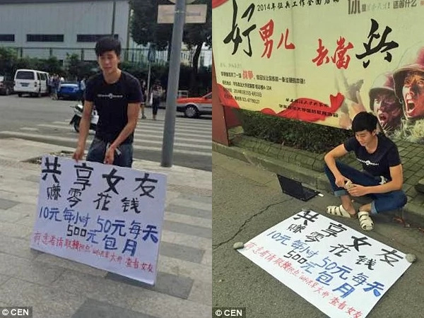 Chinese man offers ‘Girlfriend for Rent’ service to the public. What he will spend his earnings on will shock you Chinese man offers ‘Girlfriend for Rent’ service to the public. What he will spend his earnings on will shock you