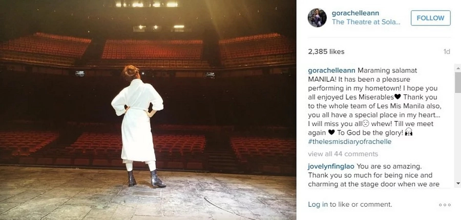‘Les Mis’ comes to a close; Rachelle Ann Go thanks Filipinos ‘Les Mis’ comes to a close; Rachelle Ann Go thanks Filipinos