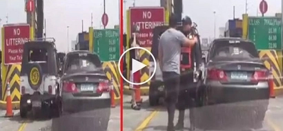 Kalma lang mga brad: Angry Pinoy drivers get into intense road rage incident at toll gate