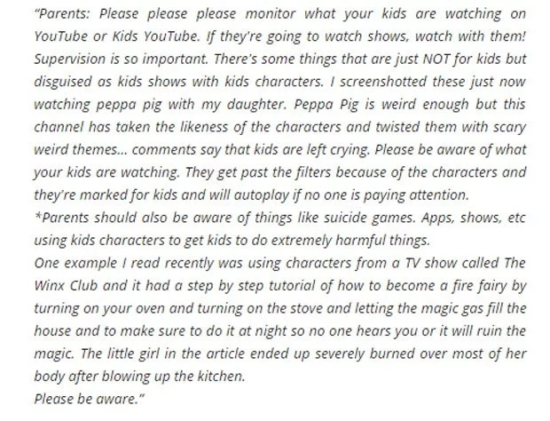 Mother warns netizens about violent YouTube shows for kids Mother warns netizens about violent YouTube shows for kids