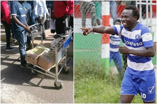 AFC Leopards players carry ugali to Madagascar