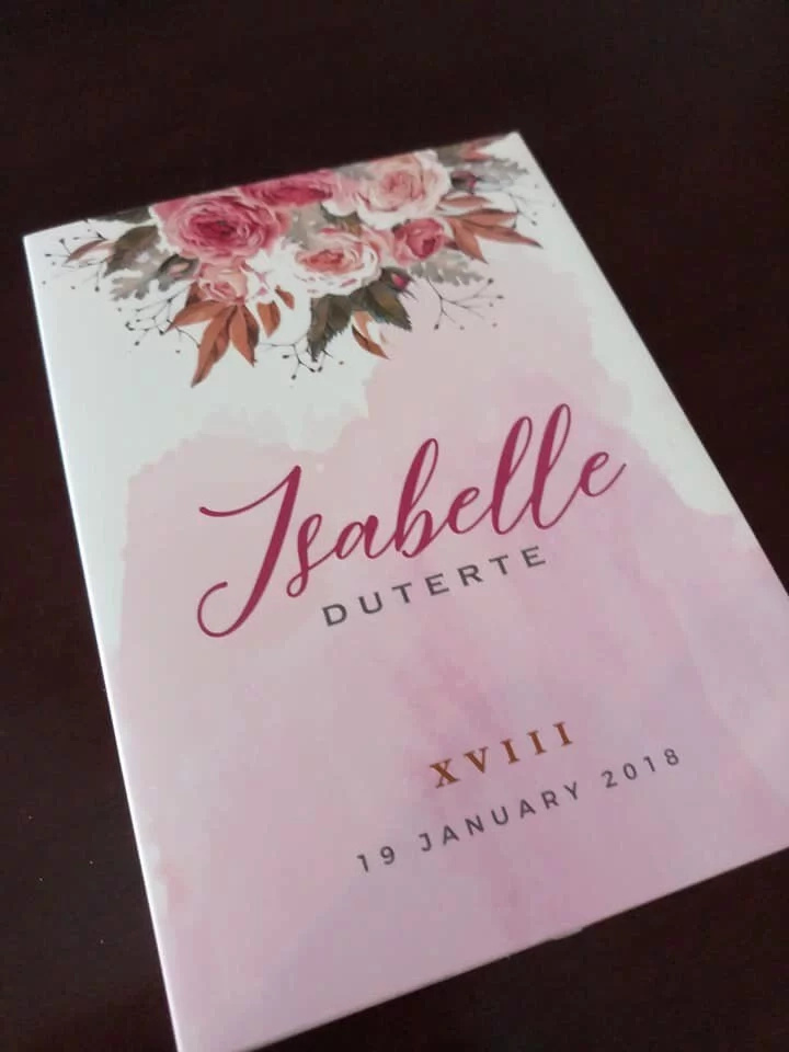 isabelle duterte's debut invitation is a symbol of luxury