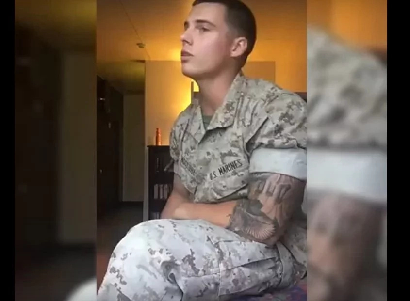 Handsome marine officer shows off epic singing talent Handsome marine officer shows off epic singing talent