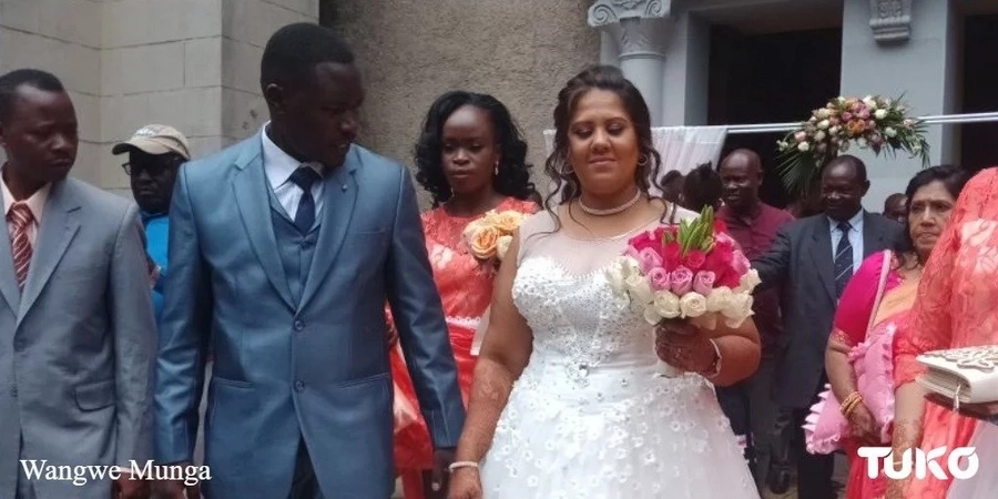 Kenyan man marries Indian girlfriend in rare church wedding and the photos are lit AF