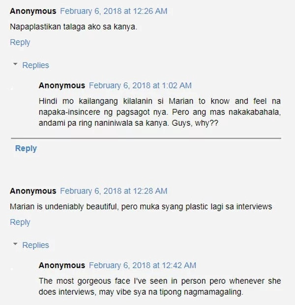 Netizens ridicule Marian Rivera for allegedly being 'plastik' in describing meeting with Karylle Netizens ridicule Marian Rivera for allegedly being 'plastik' in describing meeting with Karylle