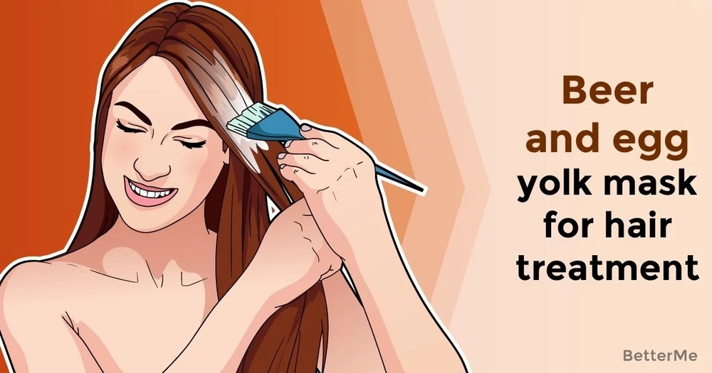 A Beer And Egg Yolk Mask For Hair Treatment