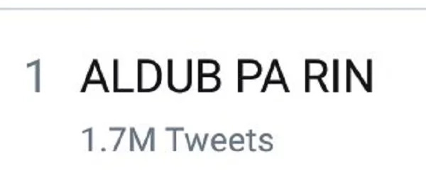 Suporta pa rin! "ALDUB PA RIN" trends on Twitter even after Maine Mendoza's open letter to fans Suporta pa rin! "ALDUB PA RIN" trends on Twitter even after Maine Mendoza's open letter to fans