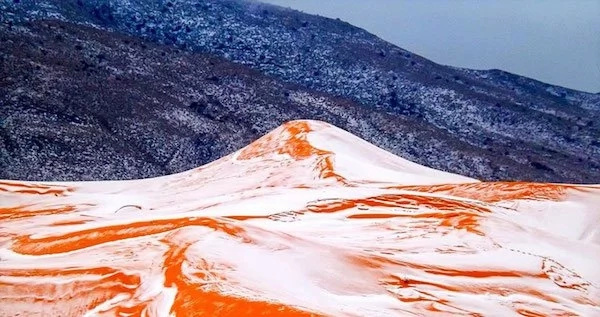 Surprise as snow falls in the Sahara desert for first time in over 37 years