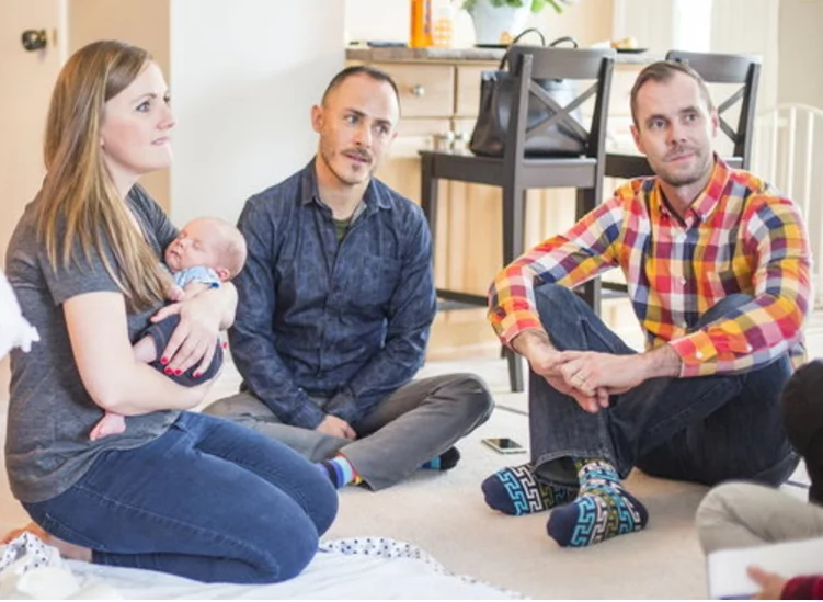 This gay couple wanted to have a baby. Pictures of their bonding with surrogate mother and their baby is priceless! This gay couple wanted to have a baby. Pictures of their bonding with surrogate mother and their baby is priceless!