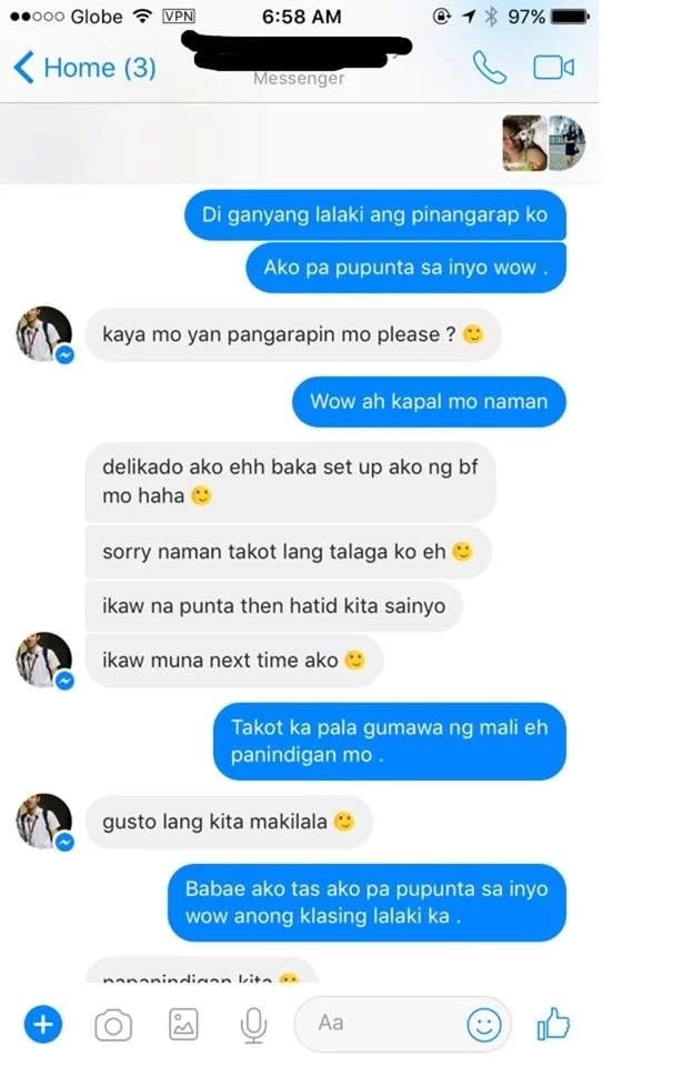Boyfriend humiliates his girlfriend's admirer on Facebook Boyfriend humiliates his girlfriend's admirer on Facebook