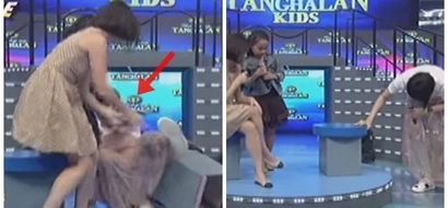 Watch Vice Ganda fall off his chair while interviewing a young contestant on 'Tawag ng Tanghalan' segment!