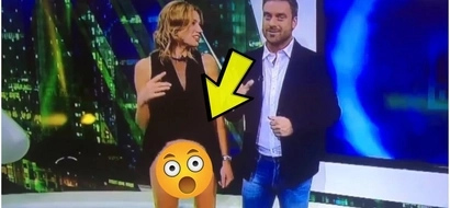 Beautiful reporter flashes her racy panties on live TV