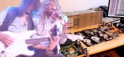 64 floppy disks playing the Final Countdown will be the best part of your day