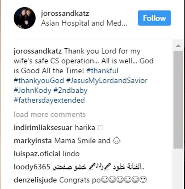 Joross Gamboa welcomes baby on Dad's Day Joross Gamboa welcomes baby on Dad's Day