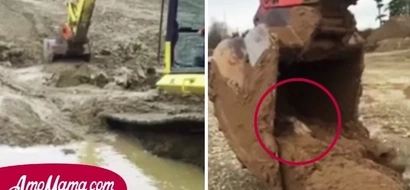 Los trabajadores temieron cuando vieron cómo se movía el lodo. Entonces empezaron a cavar