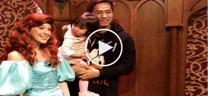 Scarlet Snow gets mesmerized with Disney princess while taking picture together with Hayden Kho