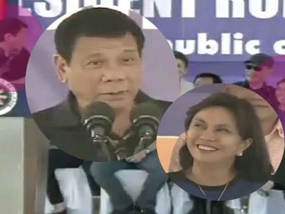 Napapalingon si Digong! Duterte admits VP Leni is beautiful during Tacloban speech