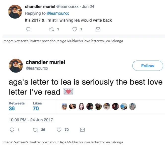 ‘She’s the one that got away and she never knew’. Aga Muhlach on Lea Salonga in 2013 viral ‘love letter’ ‘She’s the one that got away and she never knew’. Aga Muhlach on Lea Salonga in 2013 viral ‘love letter’