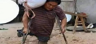 PHOTO: Dad with no legs lifts heavy sacks for work; his AMAZING story will INSPIRE you!