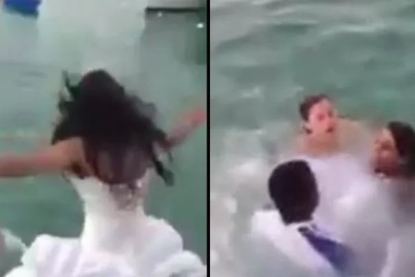 The Bride Did Not Expect That Her Wedding Gown Has Almost Killed Her On The Big Day. Watch The Video To Find Out The Bride Did Not Expect That Her Wedding Gown Has Almost Killed Her On The Big Day. Watch The Video To Find Out