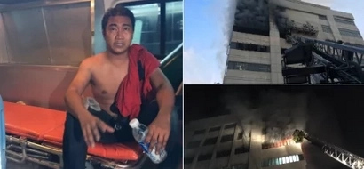 Man spends seven hours inside elevator of burning building