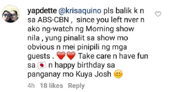 Kris Aquino answers fans who want her to return to ABS-CBN: "Ayaw na nila sa akin..." Kris Aquino answers fans who want her to return to ABS-CBN: "Ayaw na nila sa akin..."