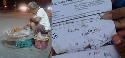 Netizens cry at the sight of this sick lola trying to sell all her kakanin on the street so she can buy medicines and go home