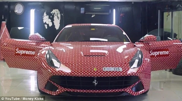 Billionaire's son, 15, shows off his stunning Ksh 30million Ferrari wrapped in Louis Vuitton print