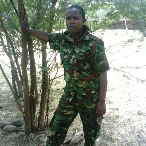 Pictures of the female police officer who shot herself at JKIA