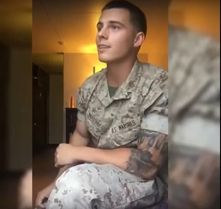 Handsome marine officer shows off epic singing talent Handsome marine officer shows off epic singing talent