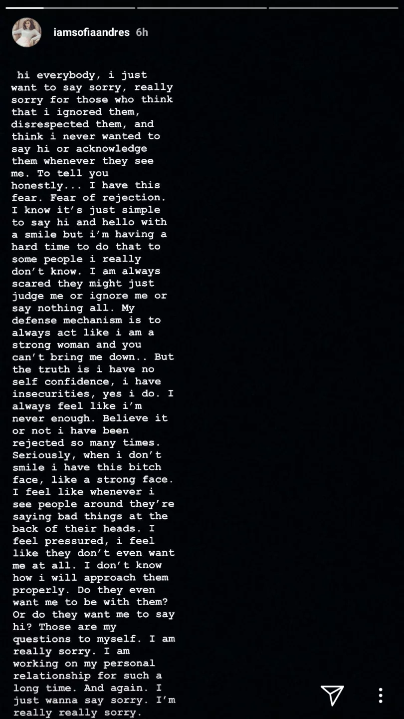 Inamin kaya niya? Sofia Andres finally speaks up about her alleged "attitude problem" Inamin kaya niya? Sofia Andres finally speaks up about her alleged "attitude problem"