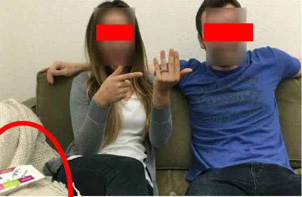 Couples Engagement Announcement Accidentally Reveals a Little TOO MUCH (6 Photos) Couples Engagement Announcement Accidentally Reveals a Little TOO MUCH (6 Photos)