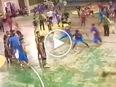 Pinoy cop knocks out teen basketball player during wild brawl in Laguna