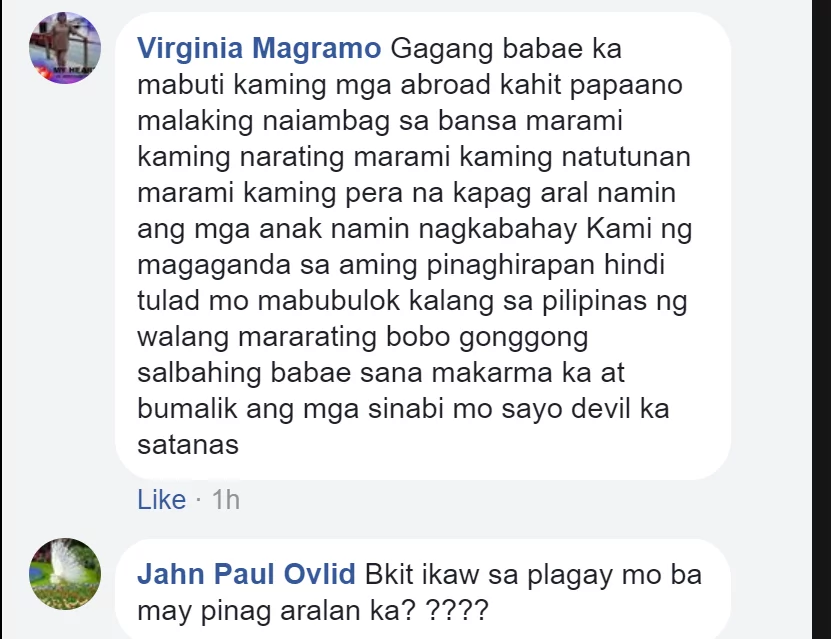 Dinamay pa pati mga OFW! Alleged Facebook account of the girl who slapped her schoolmate draws flak over a post Dinamay pa pati mga OFW! Alleged Facebook account of the girl who slapped her schoolmate draws flak over a post