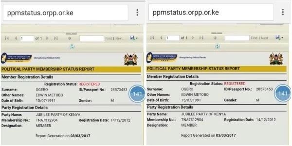 Millions of Kenyans shocked to realise their identities have been sold to parties, check yourself here Millions of Kenyans shocked to realise their identities have been sold to parties, check yourself here