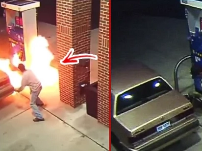Hala, lagot ka kuya! VIRAL VIDEO: Man sets gas station on fire, in an attempt to kill a spider