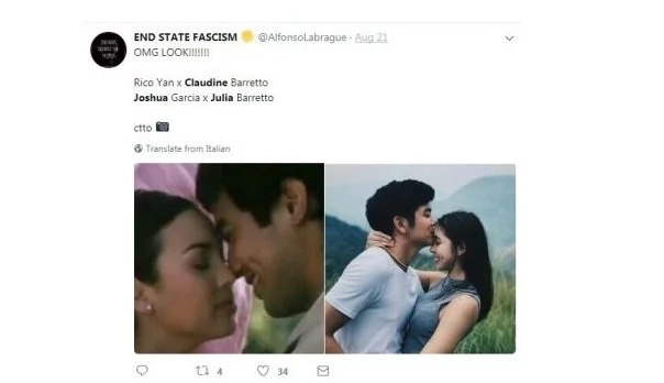 Awesome photos comparing Julia Barretto & Joshua Garcia to Claudine Barretto & Rico Yan stun netizens Awesome photos comparing Julia Barretto & Joshua Garcia to Claudine Barretto & Rico Yan stun netizens