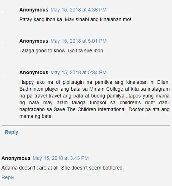 Netizens react after news spread that family of teen in Ellen Adarna's 'pap' video filed criminal charges against actress Netizens react after news spread that family of teen in Ellen Adarna's 'pap' video filed criminal charges against actress
