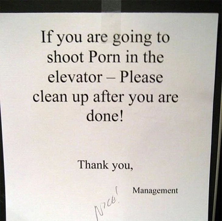 Hilarious notes sent to couples who made noise when doing IT Hilarious notes sent to couples who made noise when doing IT