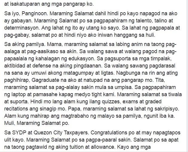 Student leader moves netizens to tears after inspiring graduation post Student leader moves netizens to tears after inspiring graduation post