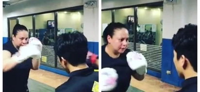 Watch Daniel Padilla’s mother Karla Estrada try to lose weight through intense boxing drill!