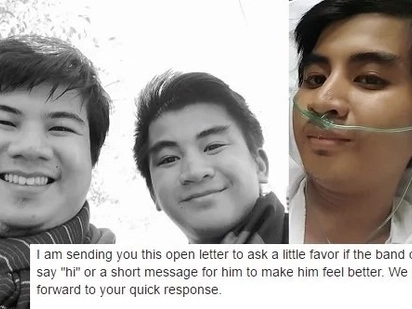 Swerte sa kuya! Netizen makes a request for a short personalized message for younger brother, a die-hard Coldplay follower with stage 4 cancer