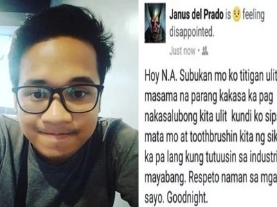 Is Janus del Prado talking about Nash Aguas in his Facebook rant?