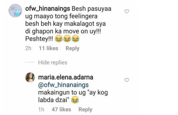May pinagseselos nga ba siya? Ellen Adarna quips about "hindi maka-move on" comment on her Instagram post May pinagseselos nga ba siya? Ellen Adarna quips about "hindi maka-move on" comment on her Instagram post