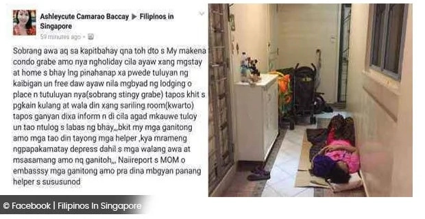 OFW forced to sleep outside the flat while her employer was away for a vacation. Allowance wasn’t given either OFW forced to sleep outside the flat while her employer was away for a vacation. Allowance wasn’t given either